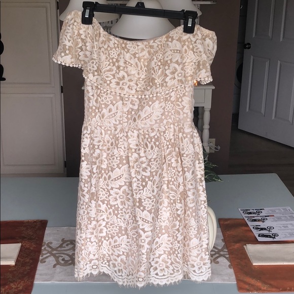 Altar’d State Off the Shoulder Lace Dress - Picture 3 of 8